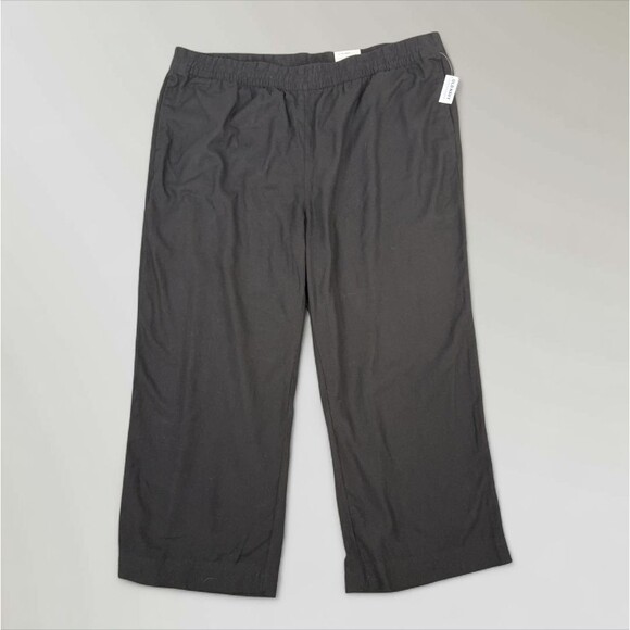 NWT Old Navy Wide-Leg Pant Women's 3X Black Stretch Stretch High-Waist - Picture 1 of 7